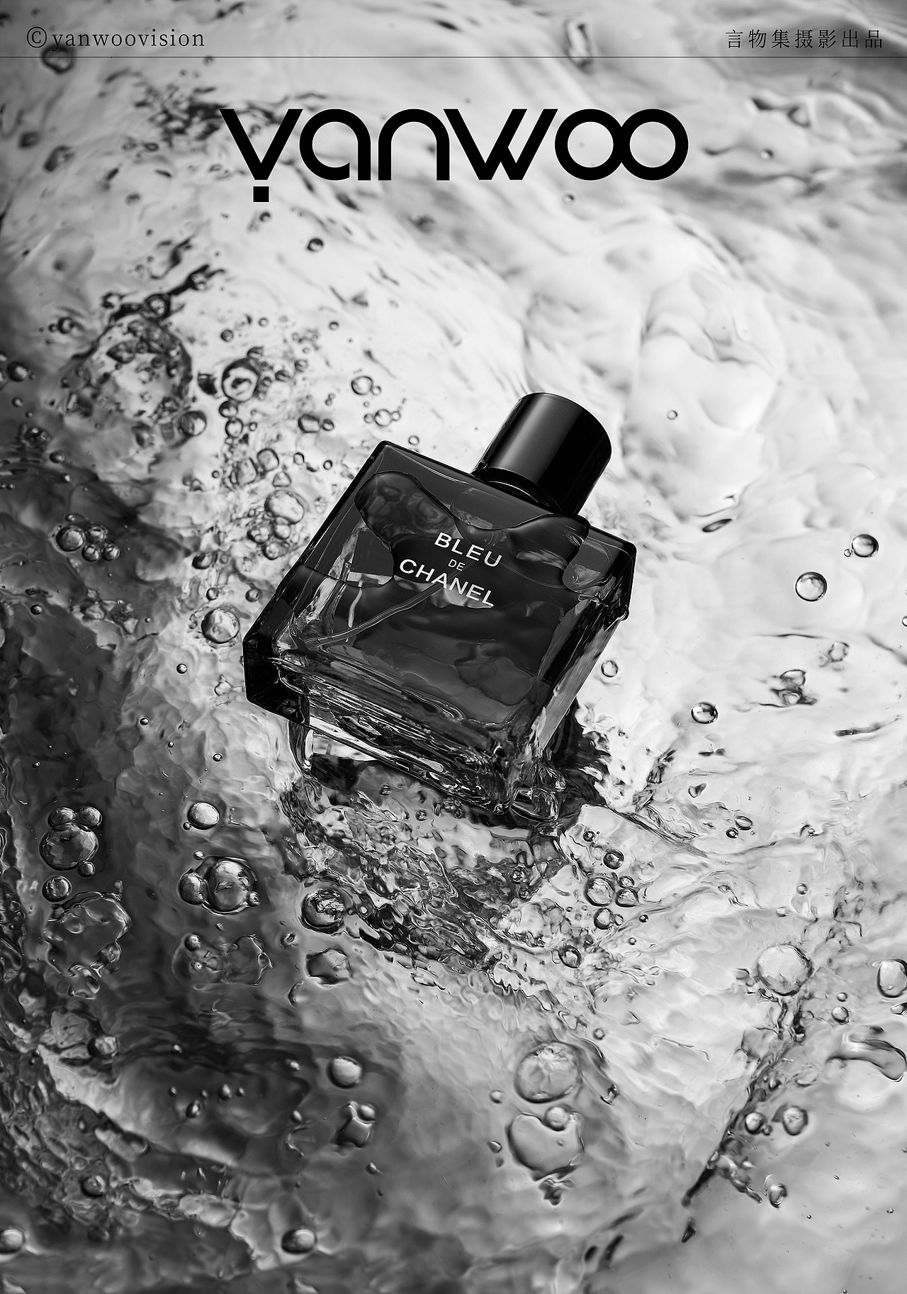 言物集 | 男士高级黑白灰护肤品香水简约产品摄影杭州