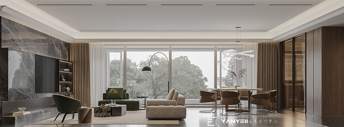 杭州东潮府|300㎡现代意式轻奢案例分享~