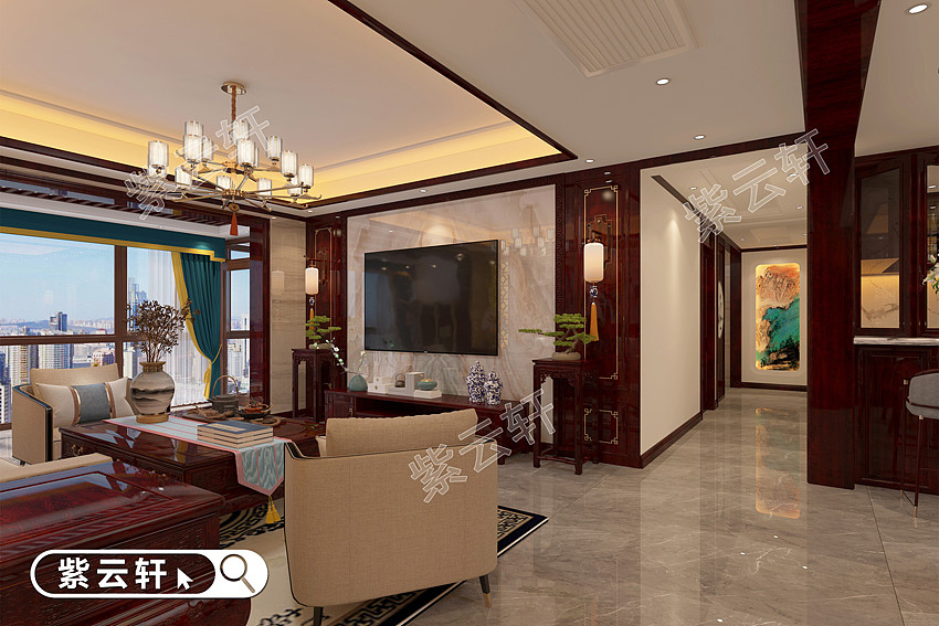 别墅客厅中式风格装修