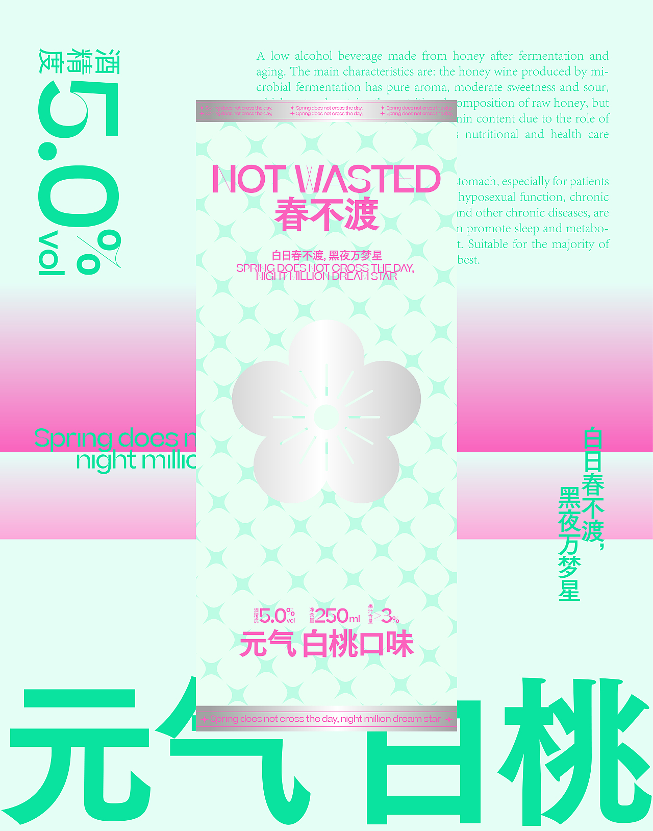春不渡丨花酒 包装设计