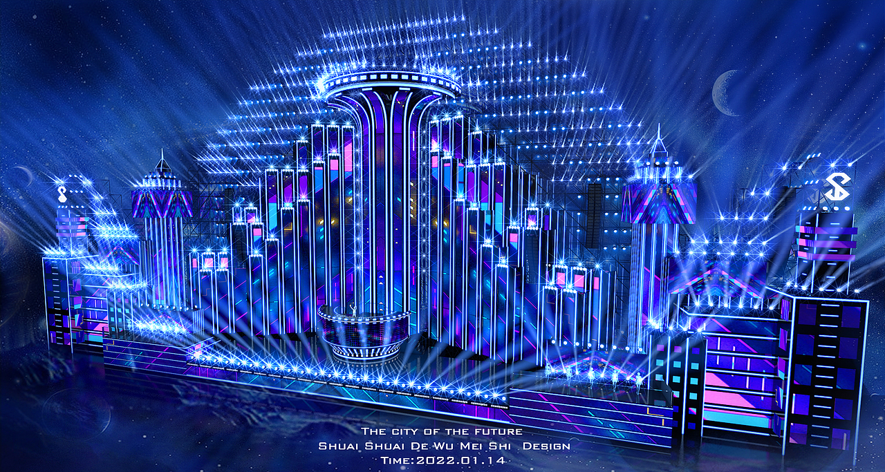 《The city of the future》电音节/音乐节舞台设计