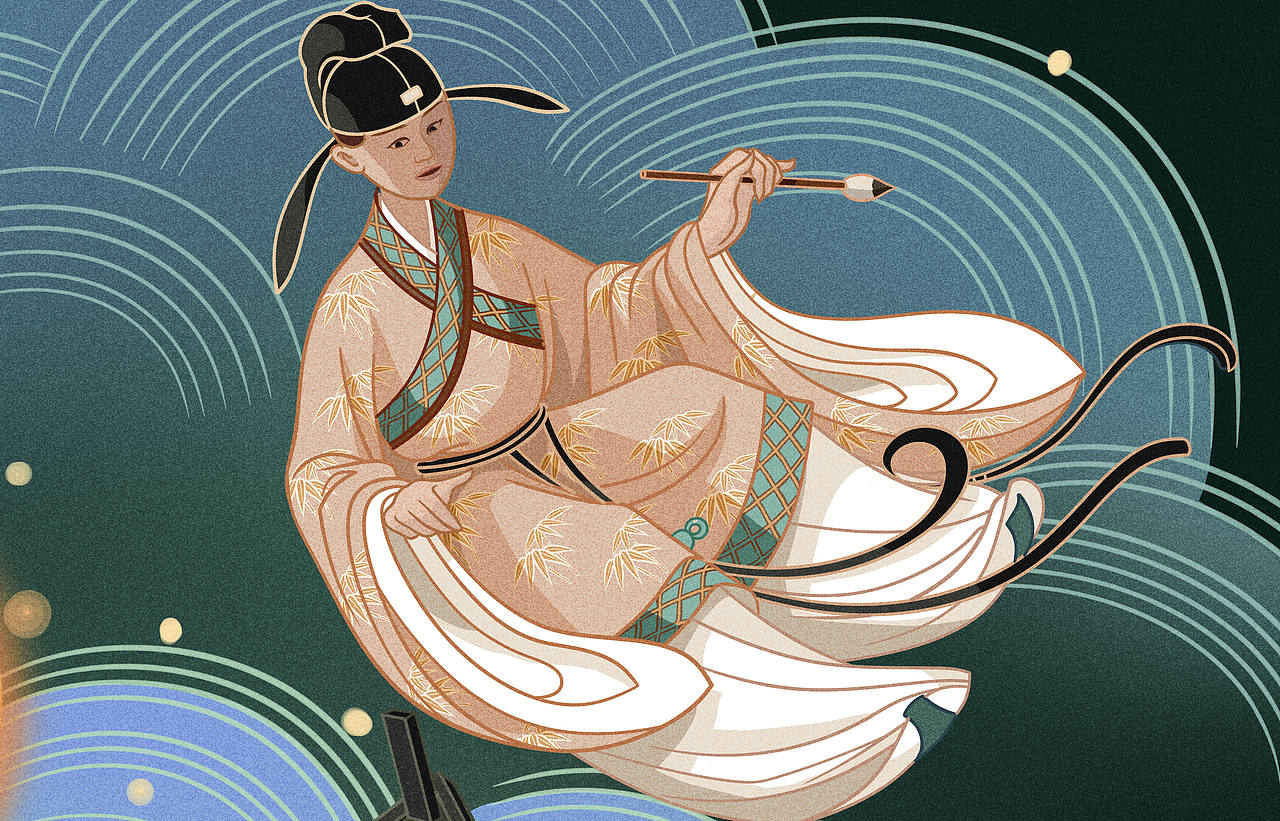 聊斋志异系列插画-《苗生》（图ZMzUwNTg2NzQ0） - 商业插画 - 站酷设计师唐众汤忠原创素材 - 站酷ZCOOL