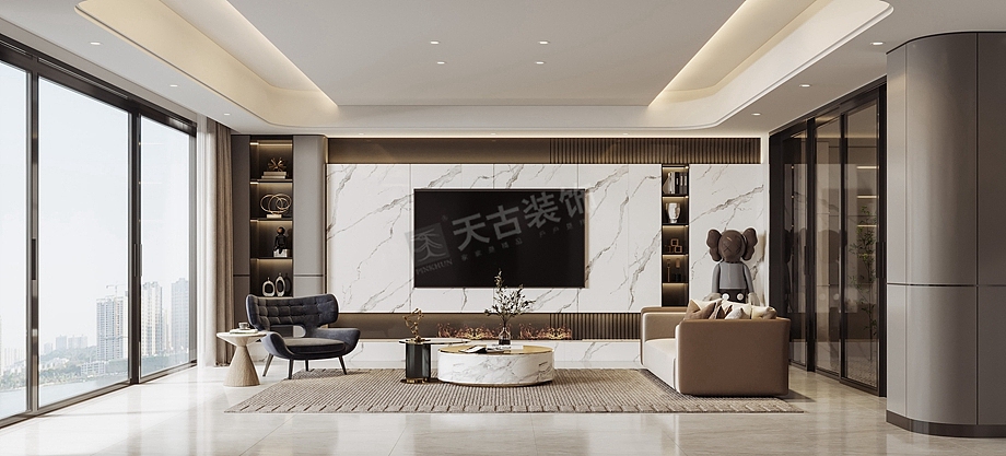 重庆万科十七英里装修案例,现代简约底跃户型设计图（图ZMjk3NTM3OTMy） - 家装设计 - 站酷设计师天古装饰设计师T原创素材 - 站酷ZCOOL