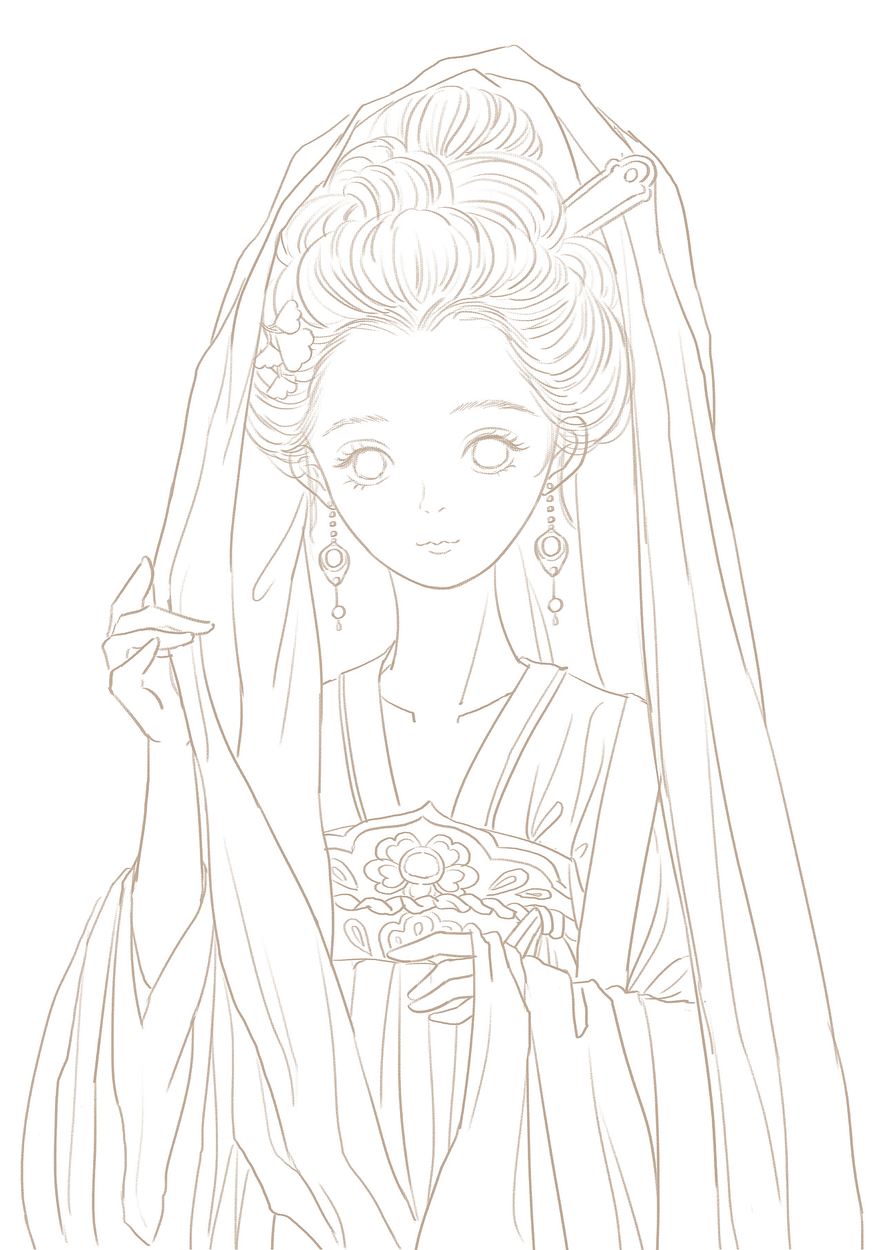 水彩 古风美人/少年