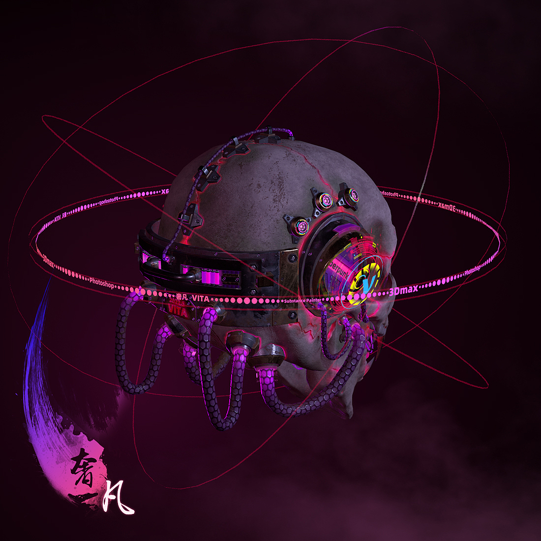 萨博朋克骷髅君（图ZMzA2MzI5ODQ0） - 人物/生物 - 站酷设计师奢凡原创素材 - 站酷ZCOOL