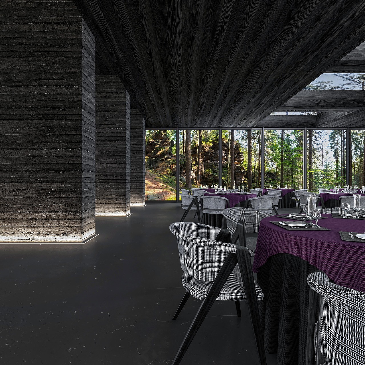 森林夏日餐廳（圖ZMzM0NDcyODA4） - 家裝設(shè)計(jì) - 站酷設(shè)計(jì)師大于視覺原創(chuàng)素材 - 站酷ZCOOL