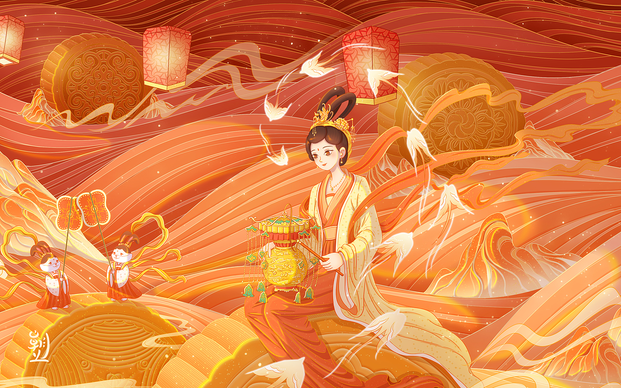 中秋国潮插画包装礼盒设计（图ZMzAyOTQwNzM2） - 创作习作 - 站酷设计师SYF朝生原创素材 - 站酷ZCOOL