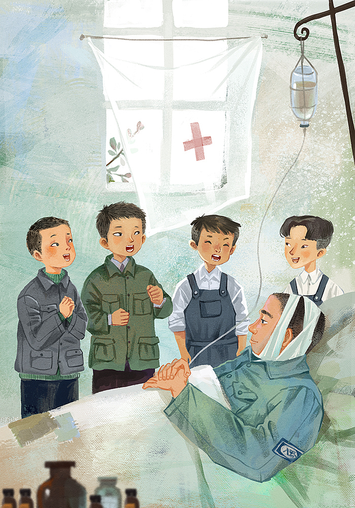 红色年代-行走的学校（图ZMzAyMjM5NTU2） - 儿童插画 - 站酷设计师AmeiLili原创素材 - 站酷ZCOOL