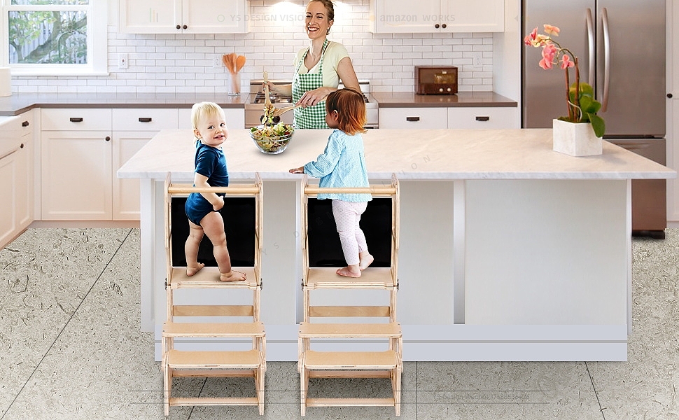 亚马逊儿童木椅主副图A+图片设计