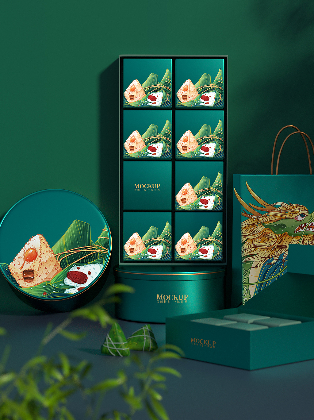 端阳粽香---端午节文创包装插画