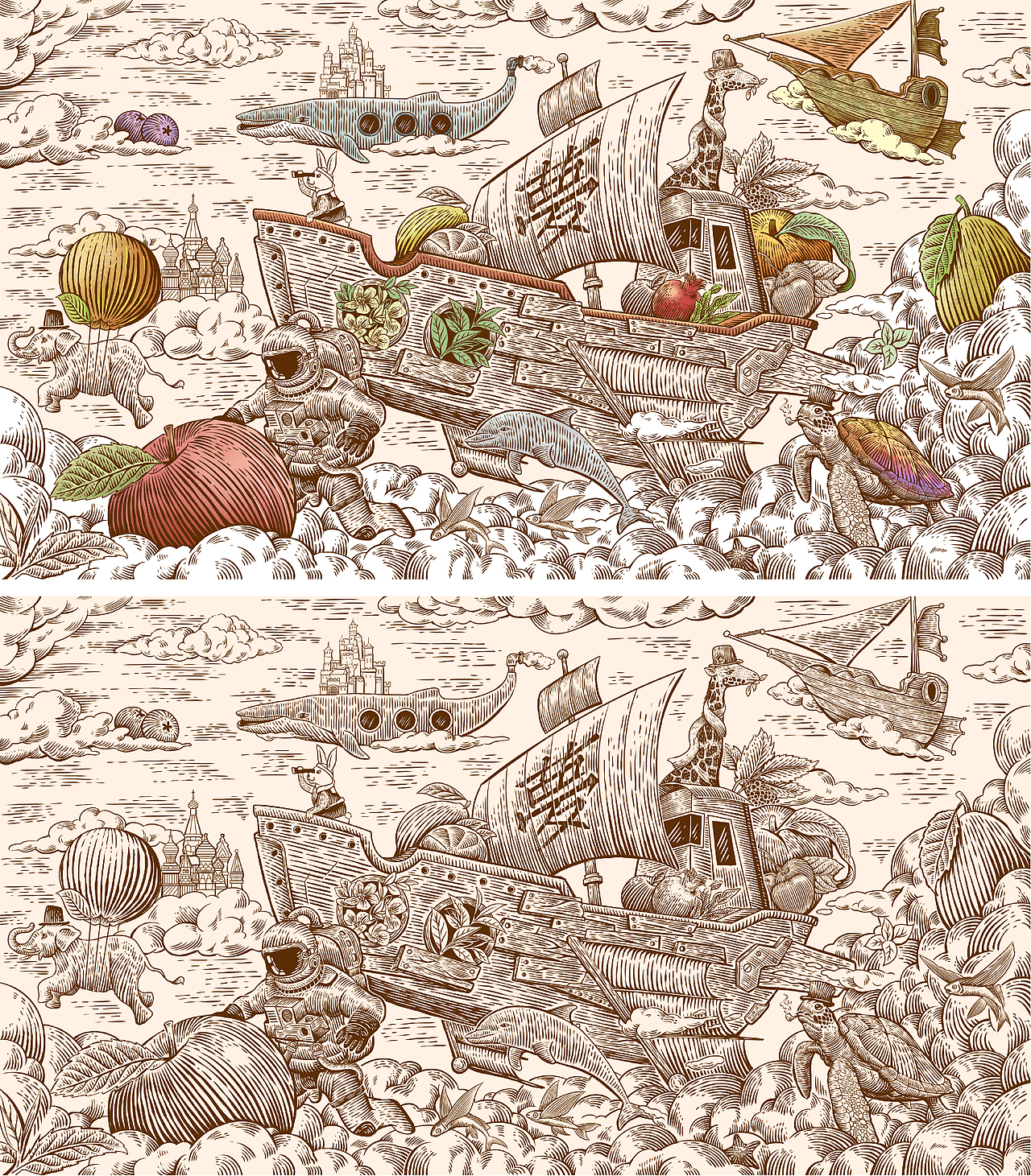 《逐梦号!启航!》版画创作