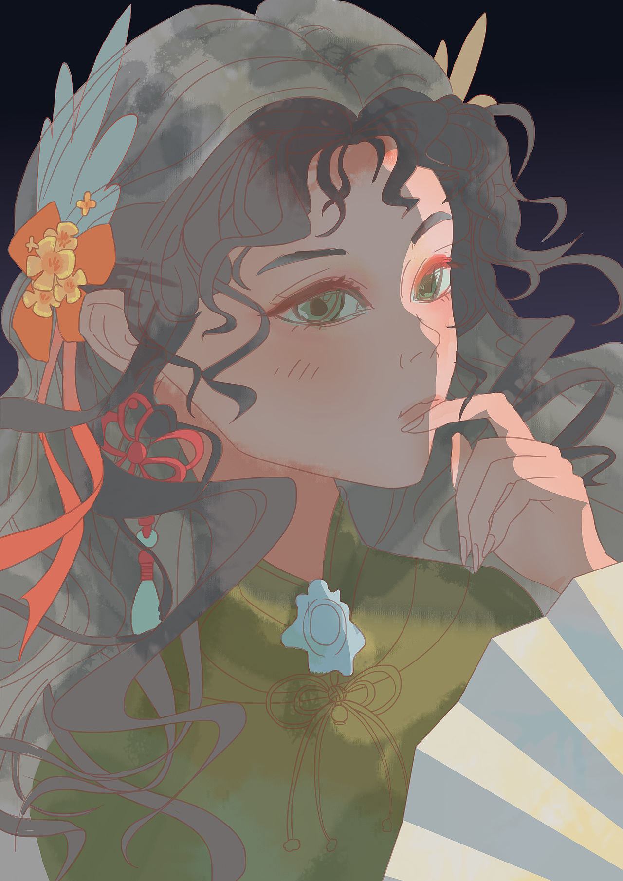 女孩（图ZMzUzMzg5Nzky） - 商业插画 - 站酷设计师向月散人原创素材 - 站酷ZCOOL