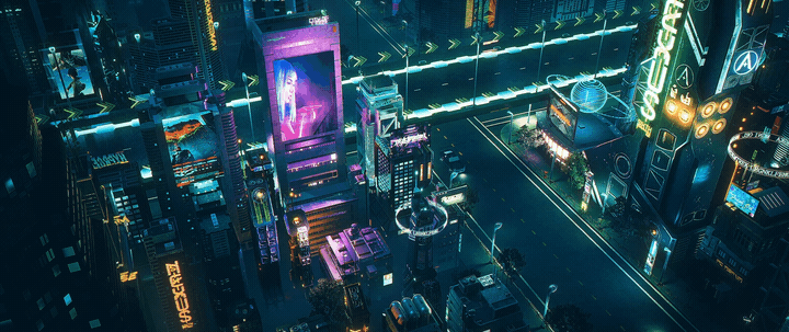 赛博之夜·激流_赛博朋克风格城市夜景_汽车追逐_Arkin（图ZMzU4NTc0MzA4） - 场景 - 站酷设计师ArkinDesign原创素材 - 站酷ZCOOL