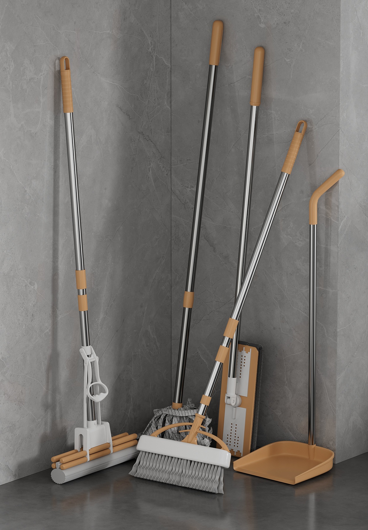 拖把架丨卫浴挂件丨3D丨C4D产品渲染 ✖ 德艺电商视觉