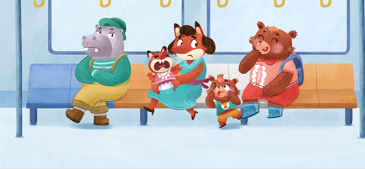 故事插图 | 去坐地铁啦~