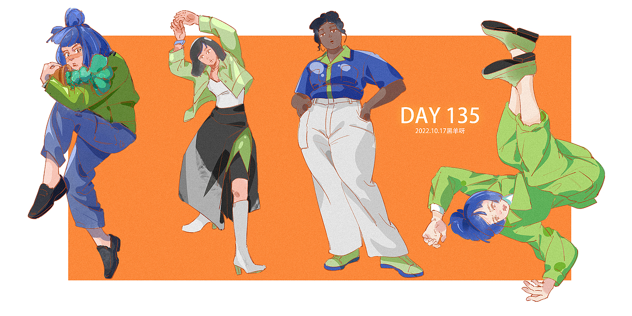 【人物隔日涂】101-172（图ZMzI2OTg4NzUy） - 创作习作 - 站酷设计师黑羊呀原创素材 - 站酷ZCOOL