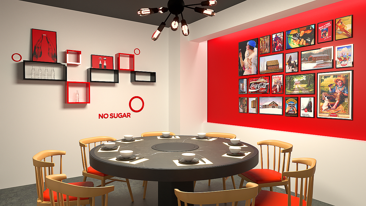 可口可乐零糖黑可-餐饮店主题包装 X空间 X 包店