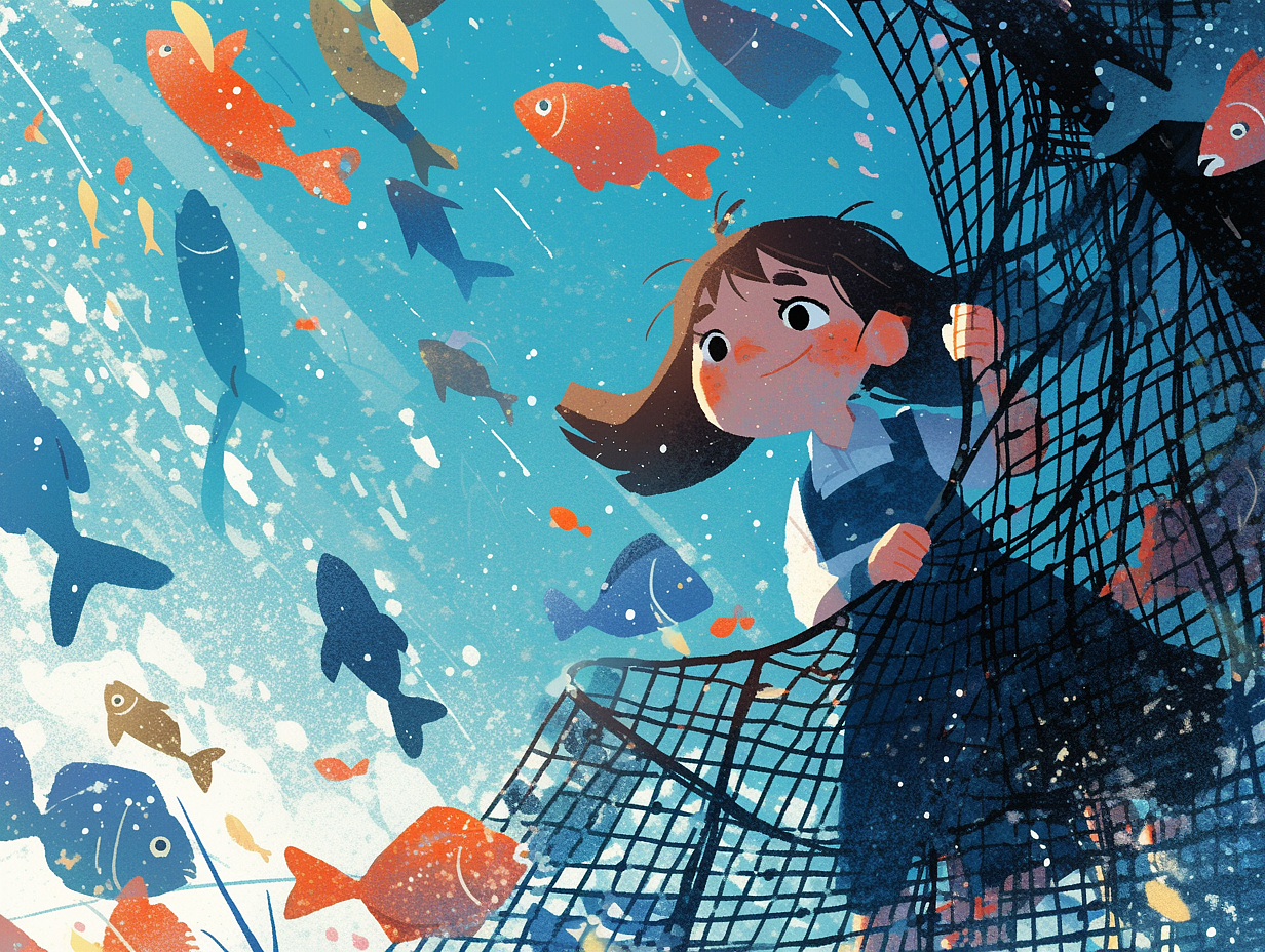 捕鱼与少年（图ZMzY2NjUxMzEy） - 绘本 - 站酷设计师能力棒001原创素材 - 站酷ZCOOL