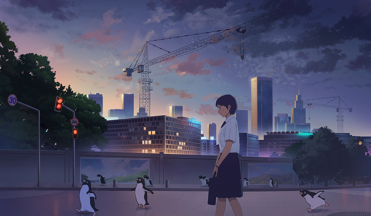 企鹅公路（图ZMzQ5MTUzMDUy） - 绘本 - 站酷设计师小时lr原创素材 - 站酷ZCOOL