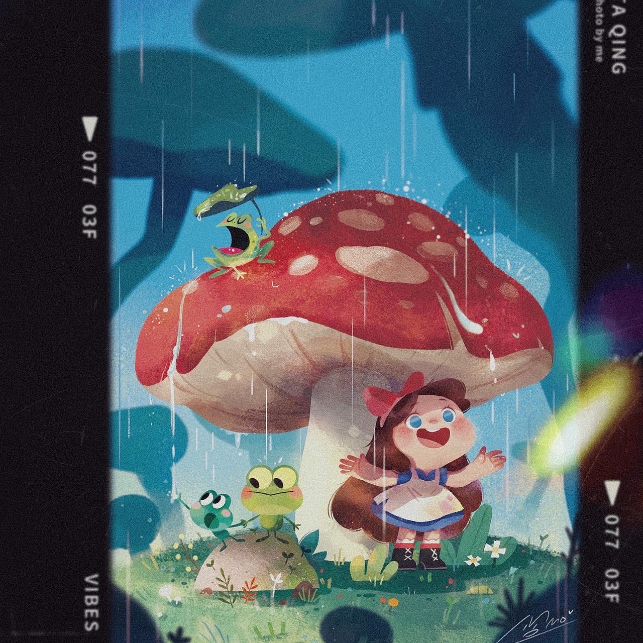 Rainy Day（图ZMjk4NDk0NzYw） - 儿童插画 - 站酷设计师MOMO插画原创素材 - 站酷ZCOOL