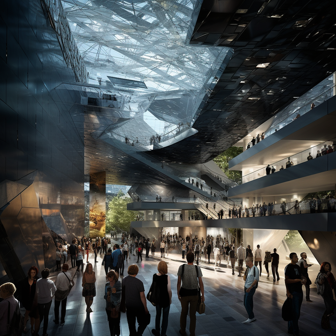 未来文化中心建筑空间概念 (元宇宙)