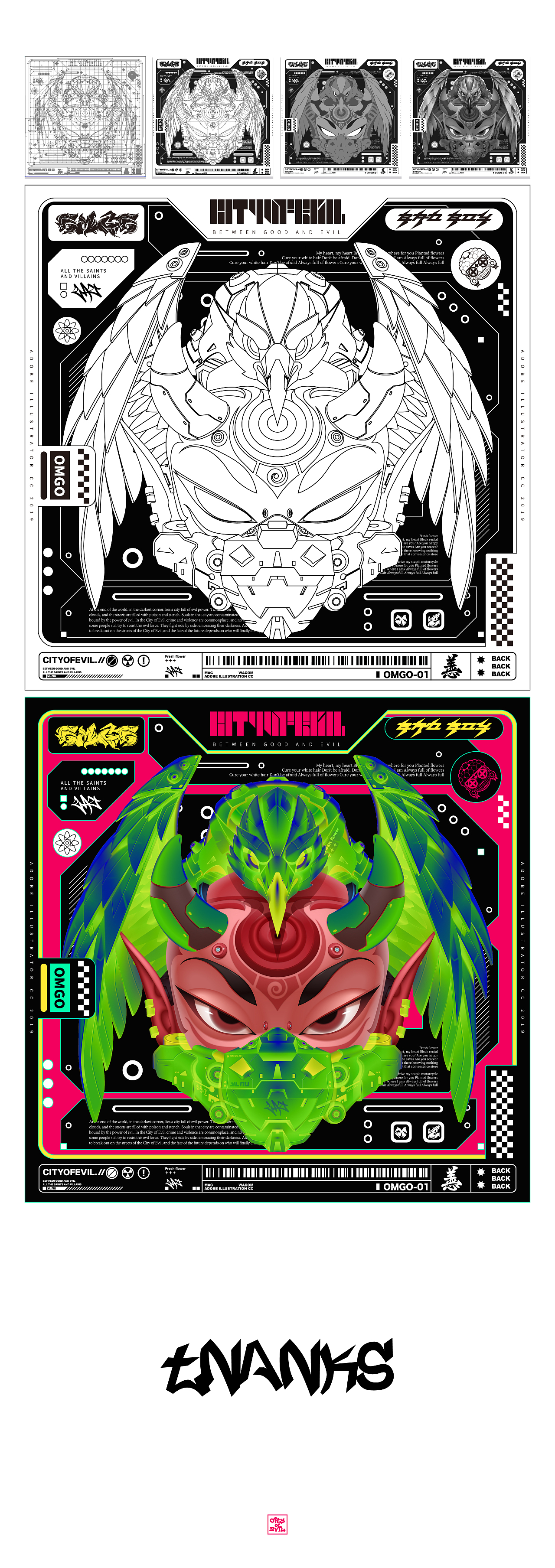 OMGO-CITYOFEVIL IP DAEMON系列(图ZMzYwODgwODU2) - 新锐潮流插画 - 站酷设计师LAU丶一乂刂原创素材 - 站酷ZCOOL