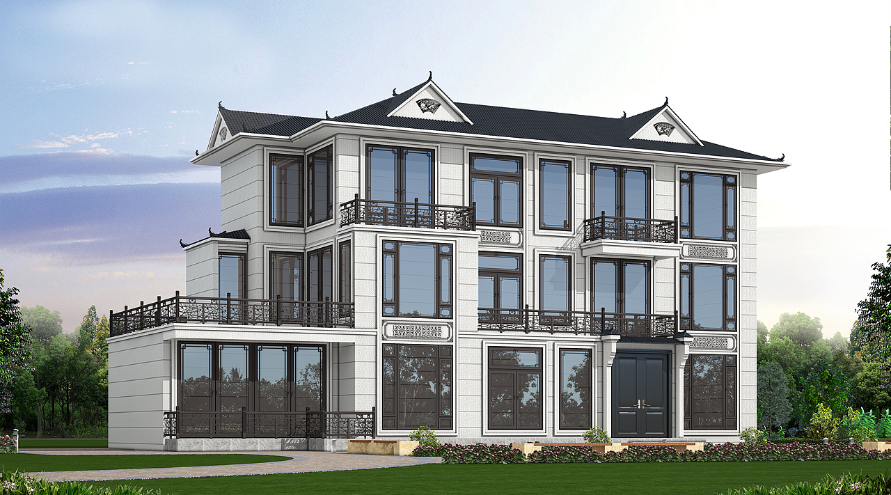 室外外墙效果图,