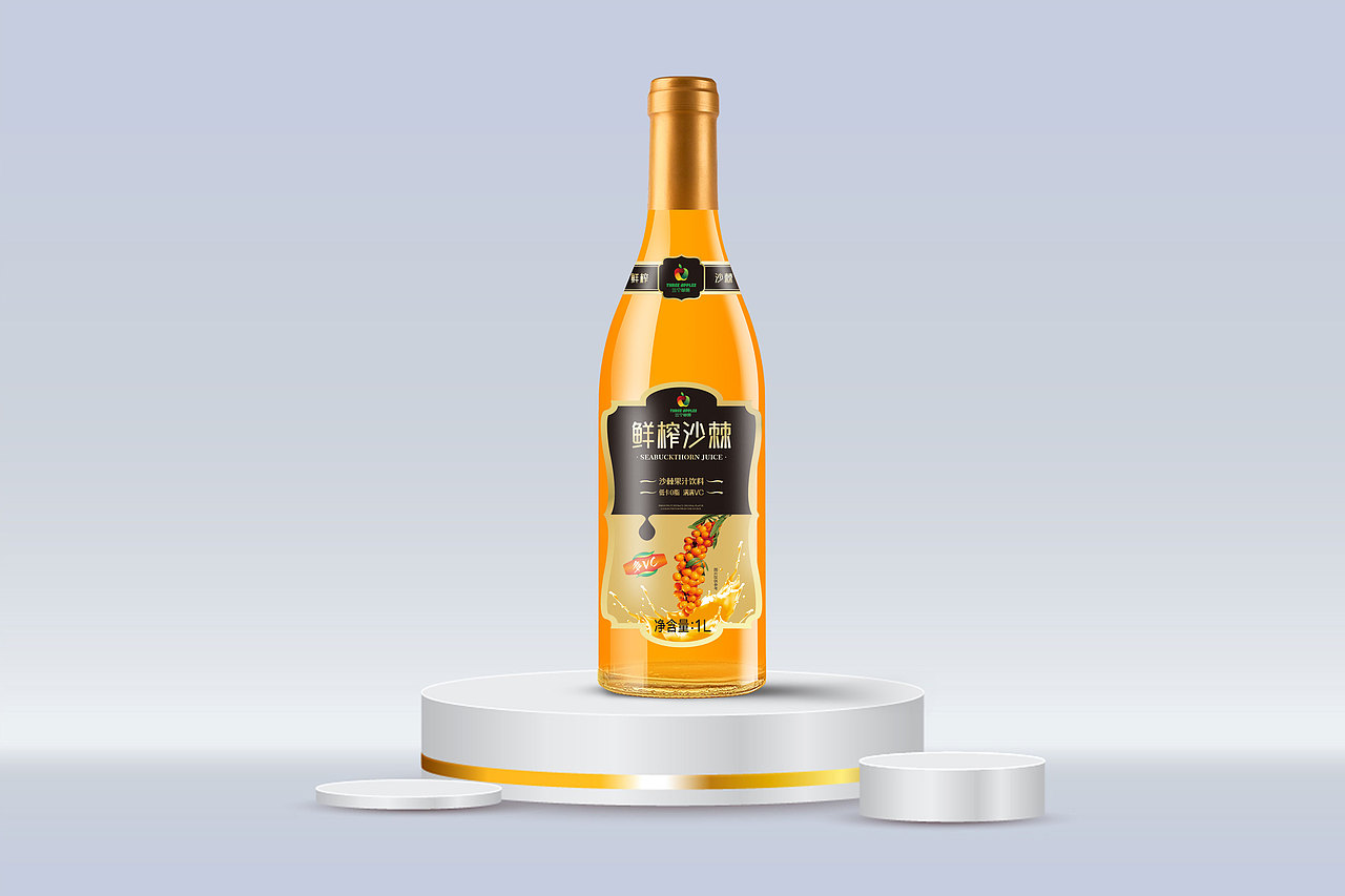 鲜榨沙棘汁包装设计