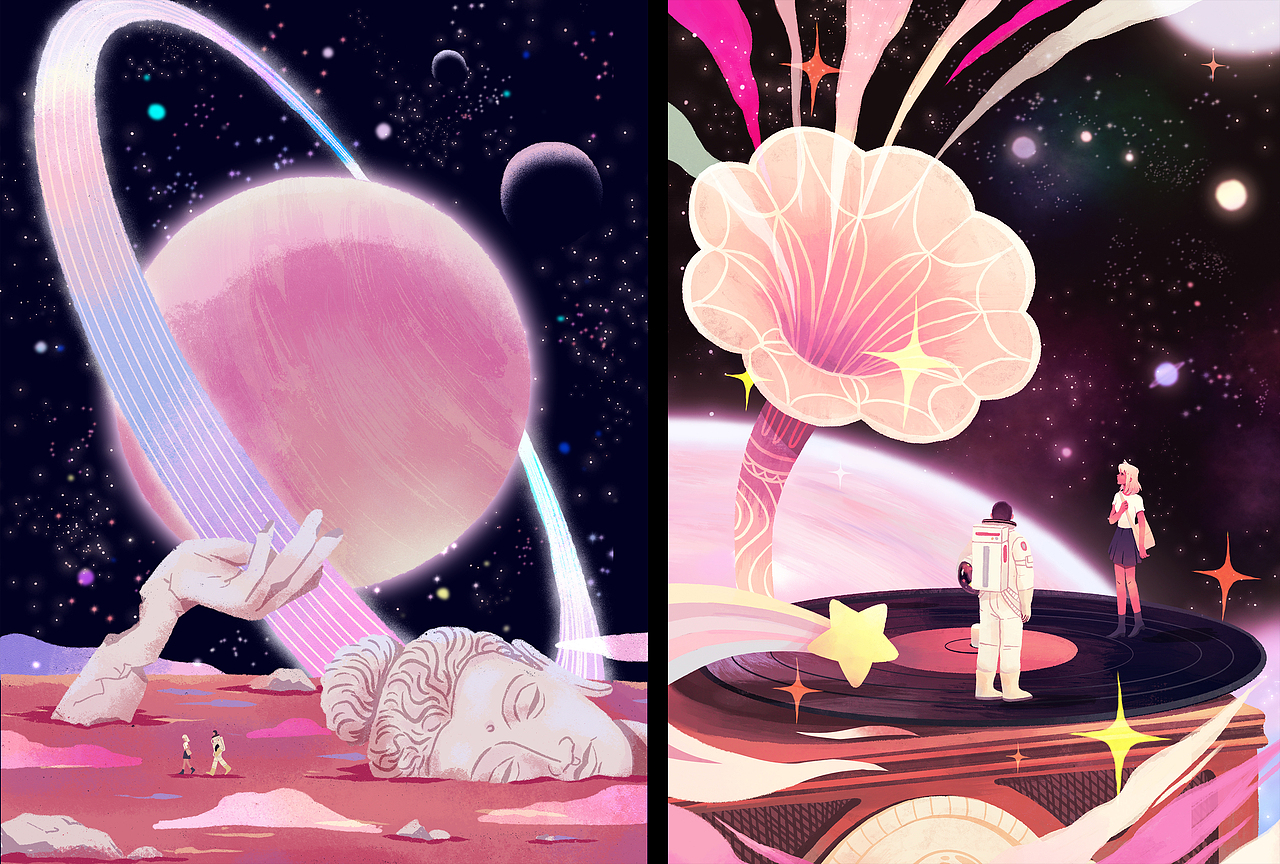 《宇宙唱片》短篇漫画内页插画合集