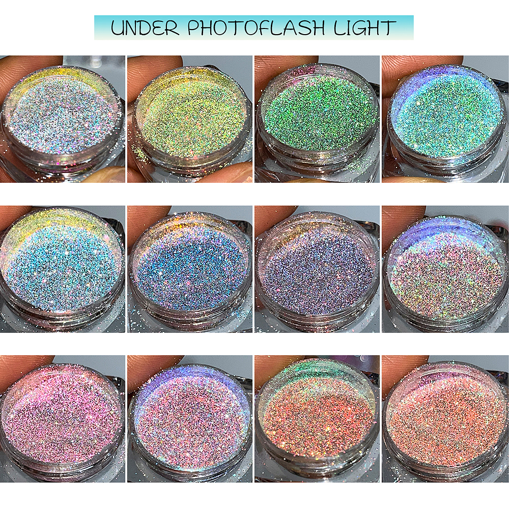 变色龙碎钻美甲原料拍摄