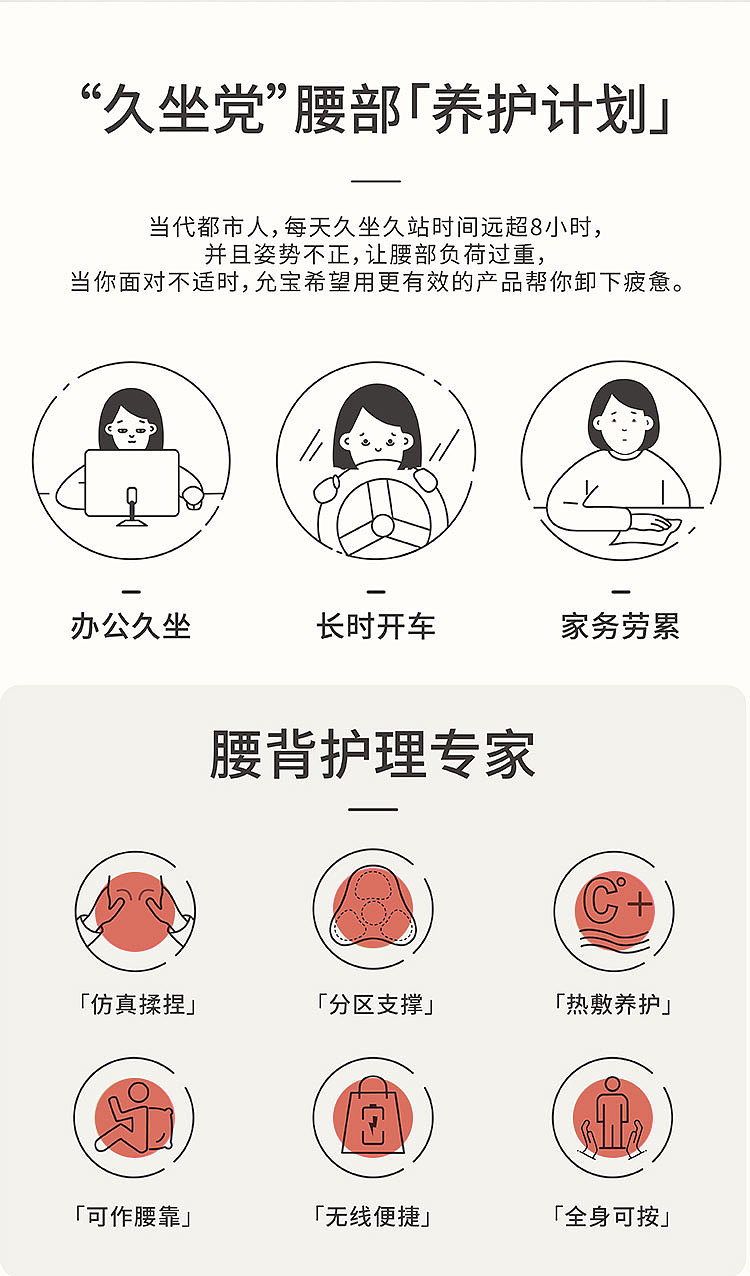 舒立美腰枕按摩器设计