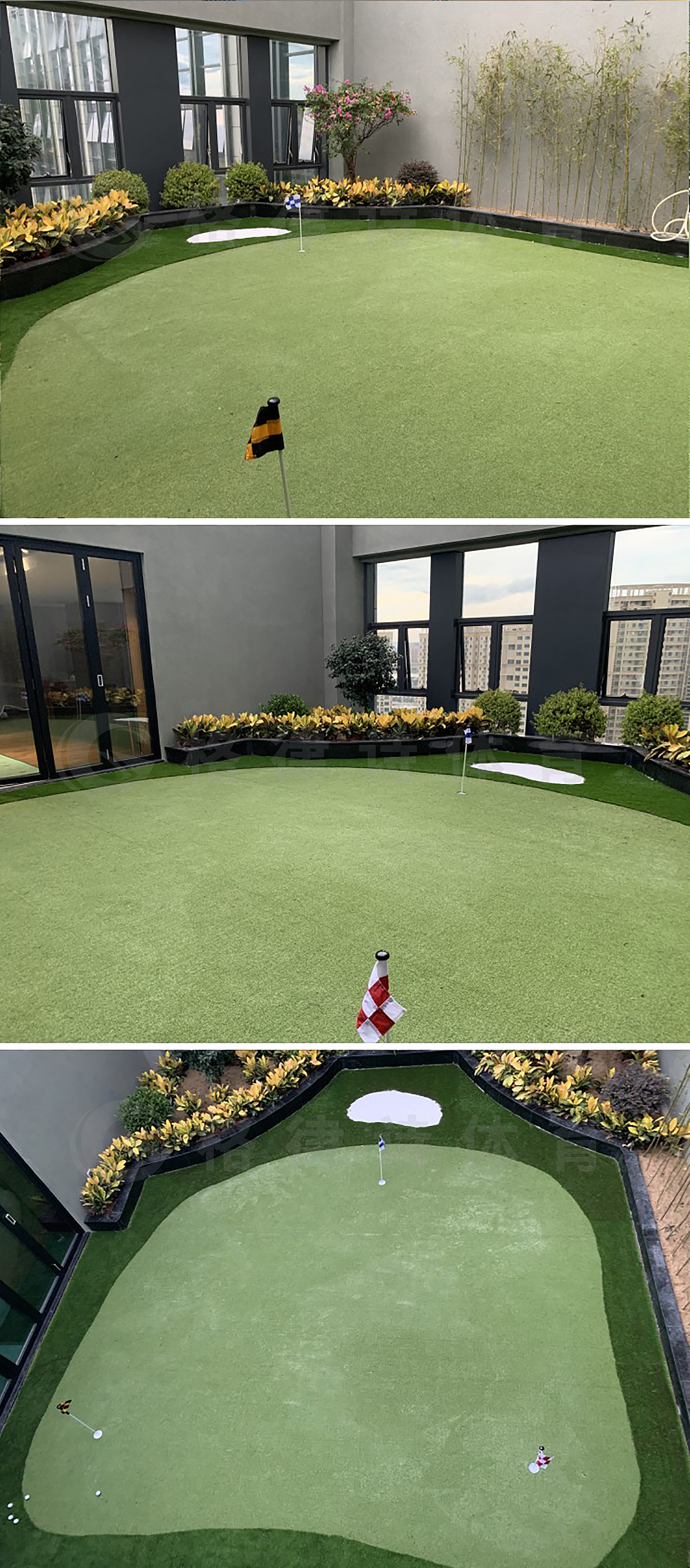 河源市某企业天台职业级嵌沙人工果岭推杆练习场地案例（图ZMzU3OTM3NTU2） - 景观设计 - 站酷设计师格律诗体育原创素材 - 站酷ZCOOL