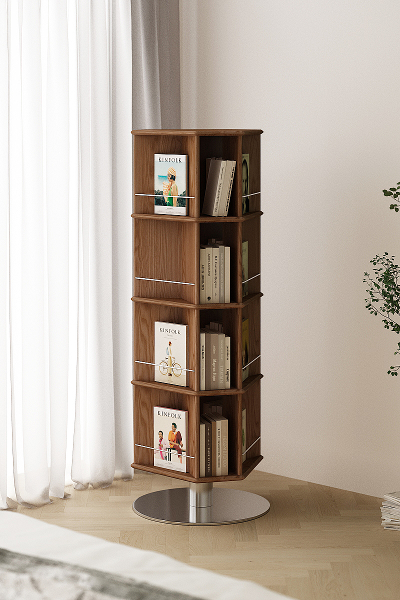 2023年春季设计新品:三叶草旋转书架