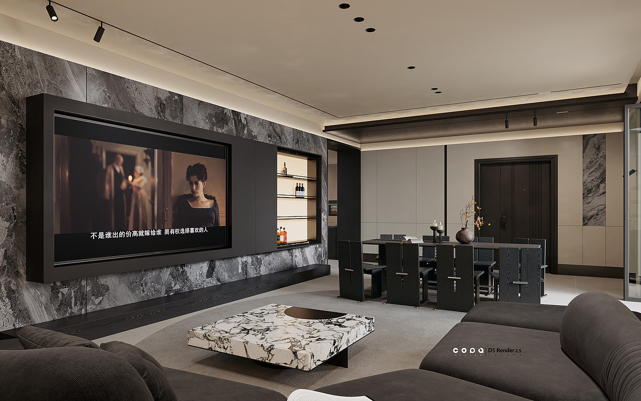 D5渲染器暗黑系视觉表现|壹木空间 靠背视觉联合出品（图ZMzU0MDU3MjAw） - 家装设计 - 站酷设计师靠背高端视觉表现原创素材 - 站酷ZCOOL