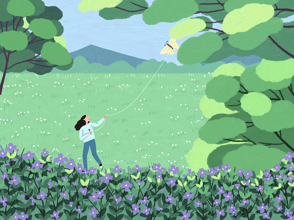 插画 | 这个春天（图ZMjk2NTkyMzI4） - 创作习作 - 站酷设计师黑小米原创素材 - 站酷ZCOOL