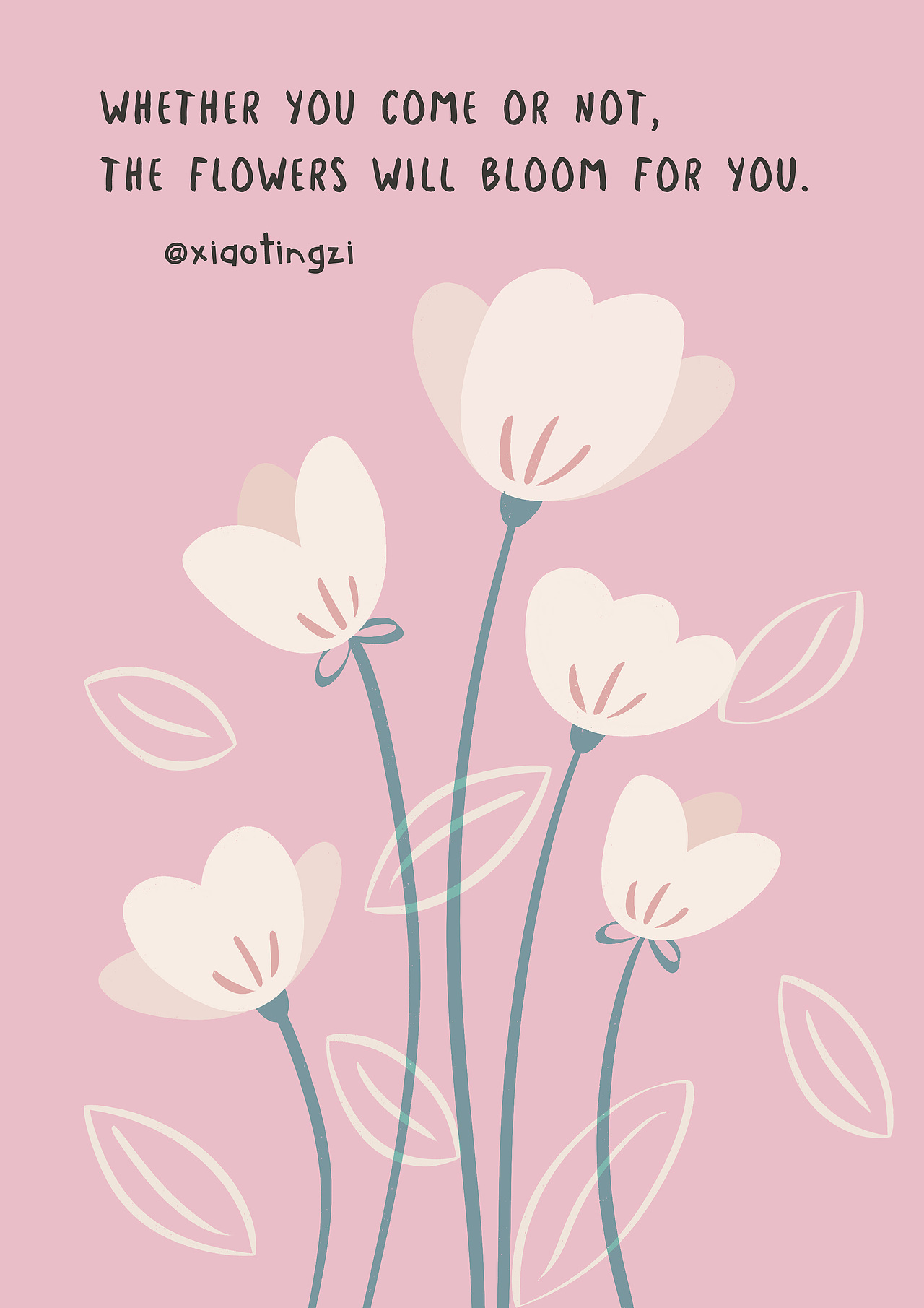 简约小清新花卉插画（图ZMzQ0Njg4MzEy） - 创作习作 - 站酷设计师小婷子zi原创素材 - 站酷ZCOOL