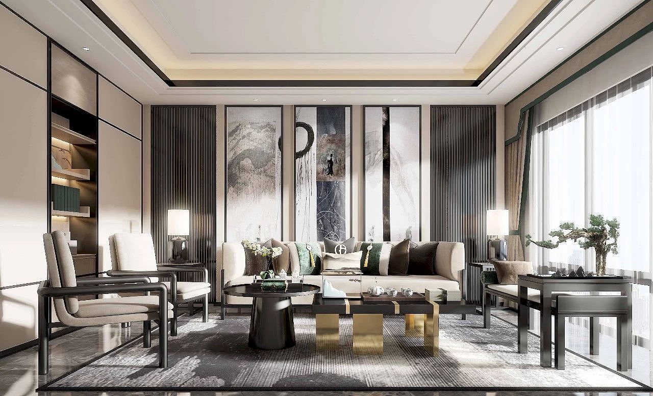 案例分享||新中式客厅