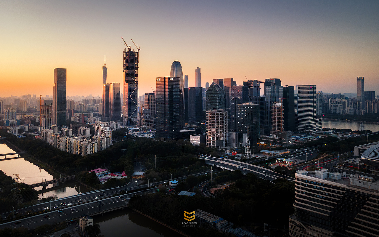 航拍視角下的廣州琶洲CBD城市天際線（圖ZMzI5MTYyMjg0） - 風(fēng)光攝影 - 站酷設(shè)計(jì)師小樣攝影原創(chuàng)素材 - 站酷ZCOOL
