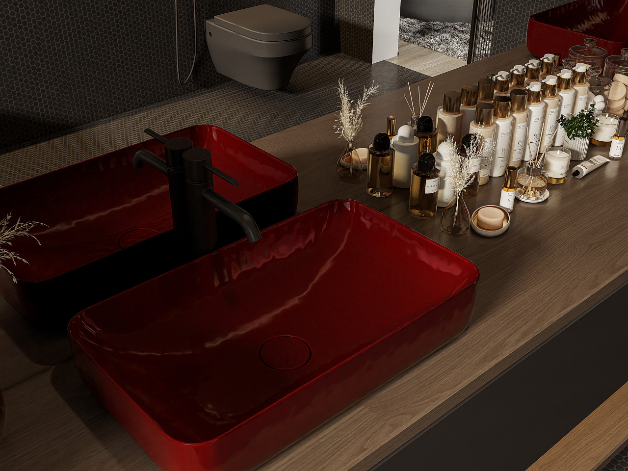 氛围感雨天卧室,想和你爱的人一起进洗手间么。