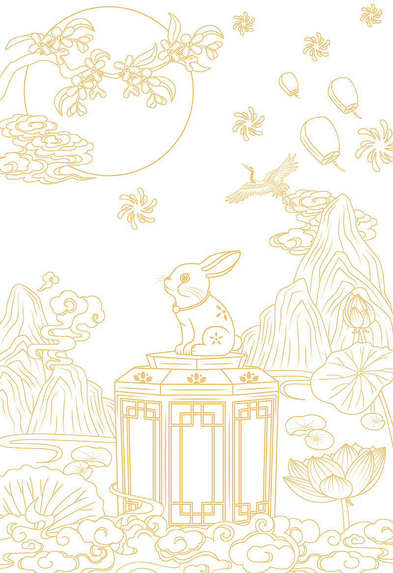 中秋佳节月饼包装礼盒（图ZMzQ4MzIwMzQw） - 商业插画 - 站酷设计师hm_m原创素材 - 站酷ZCOOL