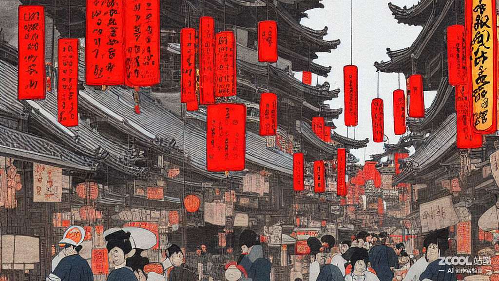 #AI创作实验室#国风盛唐街道（图ZMzE4NTc3MjIw） - AI作品 - 站酷设计师陈十一心SD原创素材 - 站酷ZCOOL