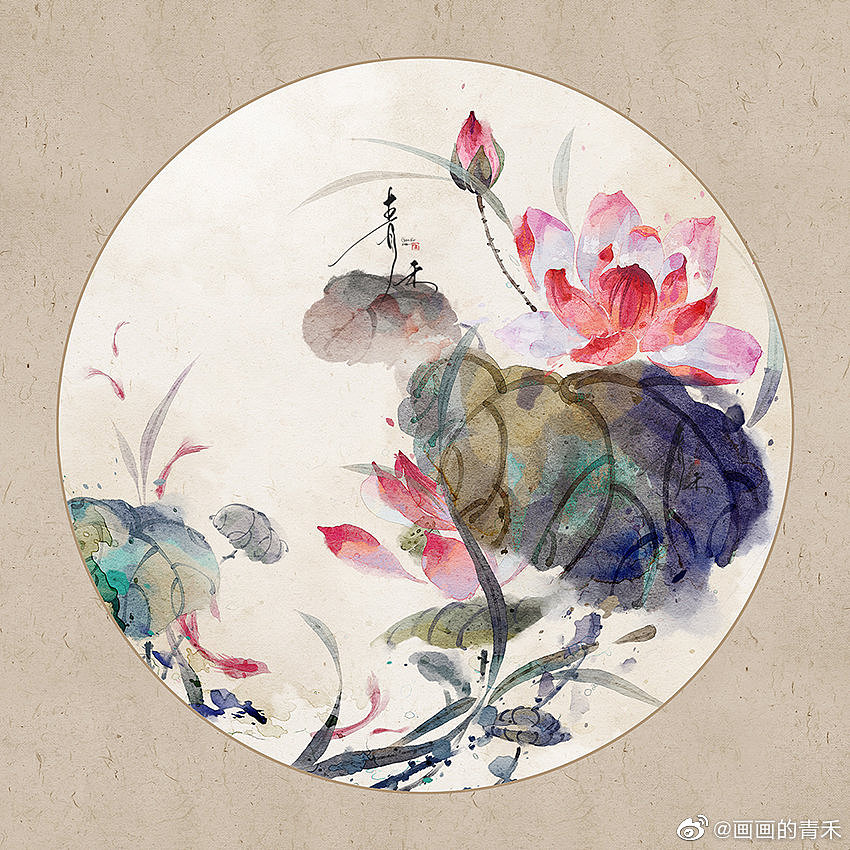 荷花集（图ZMzAxMTQ0MzQ4） - 艺术插画 - 站酷设计师轻快的小船原创素材 - 站酷ZCOOL