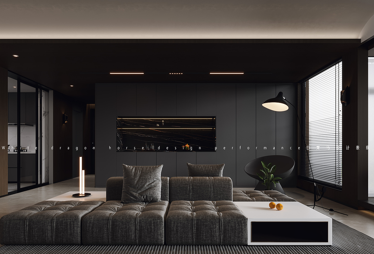 黑色系——白龙马效果图（图ZMzQ0NjE1NzA0） - 家装设计 - 站酷设计师小鱼吐泡泡泡泡泡原创素材 - 站酷ZCOOL
