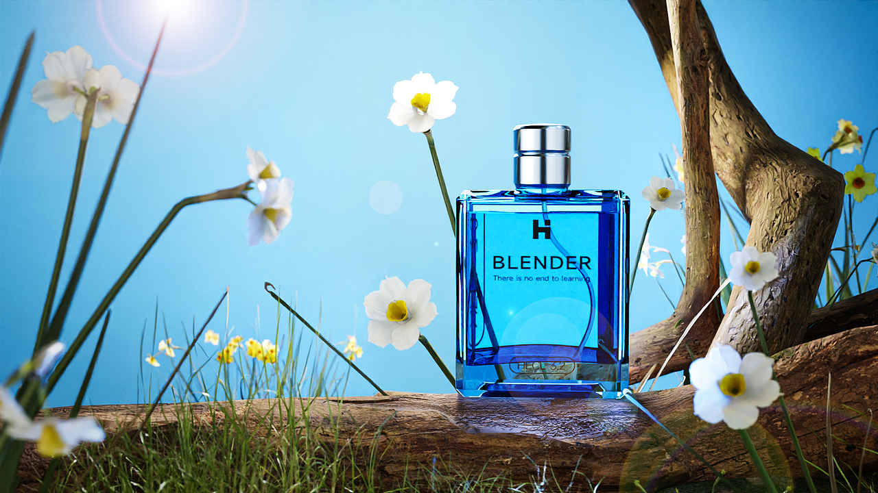 blender+bridge 香水场景