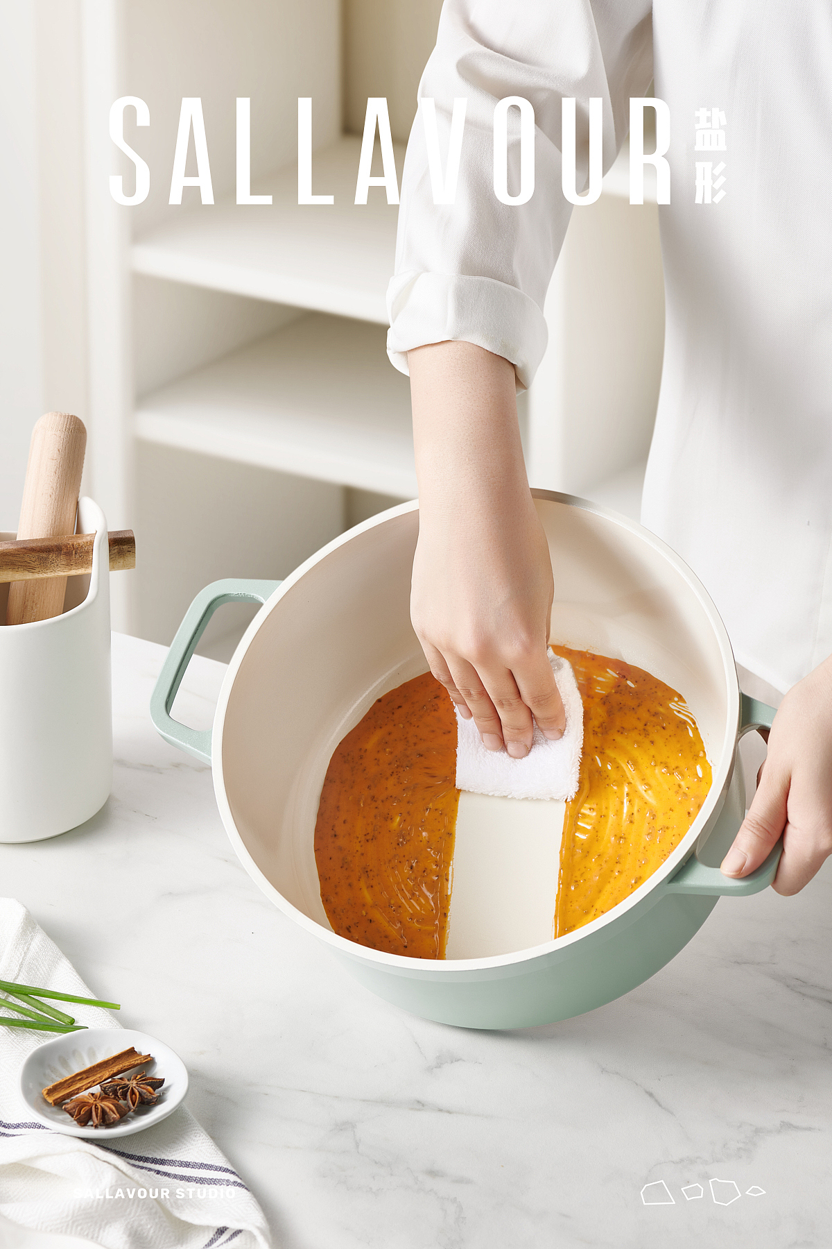 厨具摄影 | 冬味暖煮 珐琅汤锅