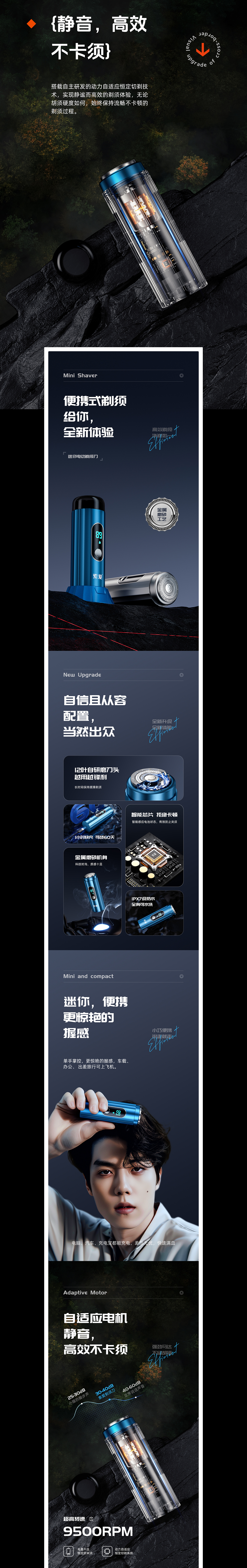 电商详情页丨迷你剃须刀 × 2