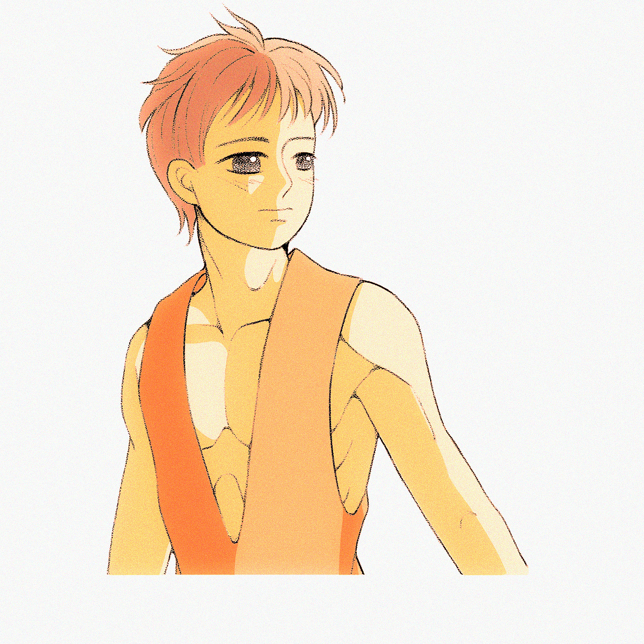 落(附線稿) 【挑戰(zhàn)百變頭像 第二十七張】（圖ZMzQxMjY4Njky） - 創(chuàng)作習作 - 站酷設計師冰藍茉莉原創(chuàng)素材 - 站酷ZCOOL