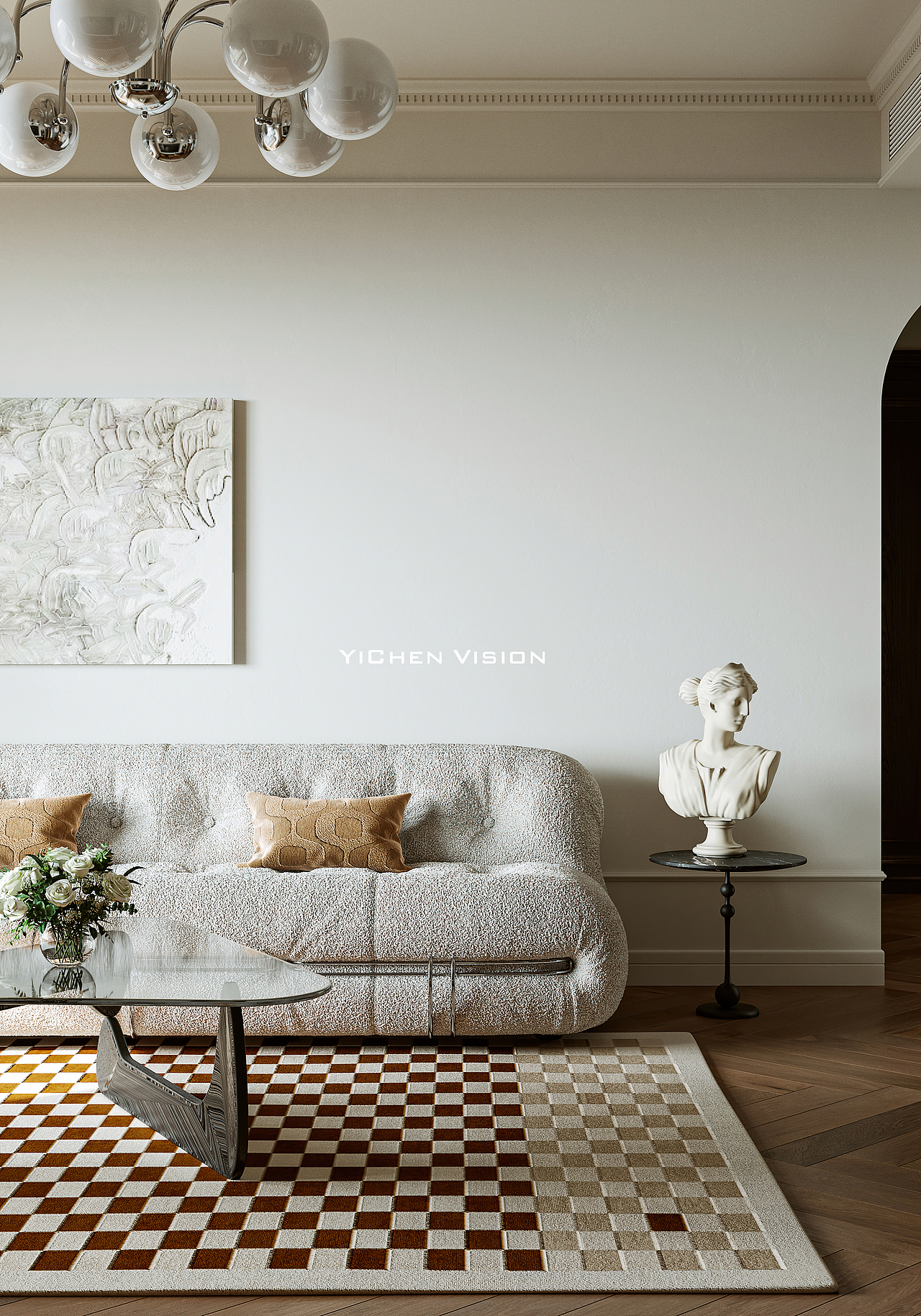 YI CHEN丨奶色复古家装（图ZMzIwMTQxOTY4） - 家装设计 - 站酷设计师中意c原创素材 - 站酷ZCOOL