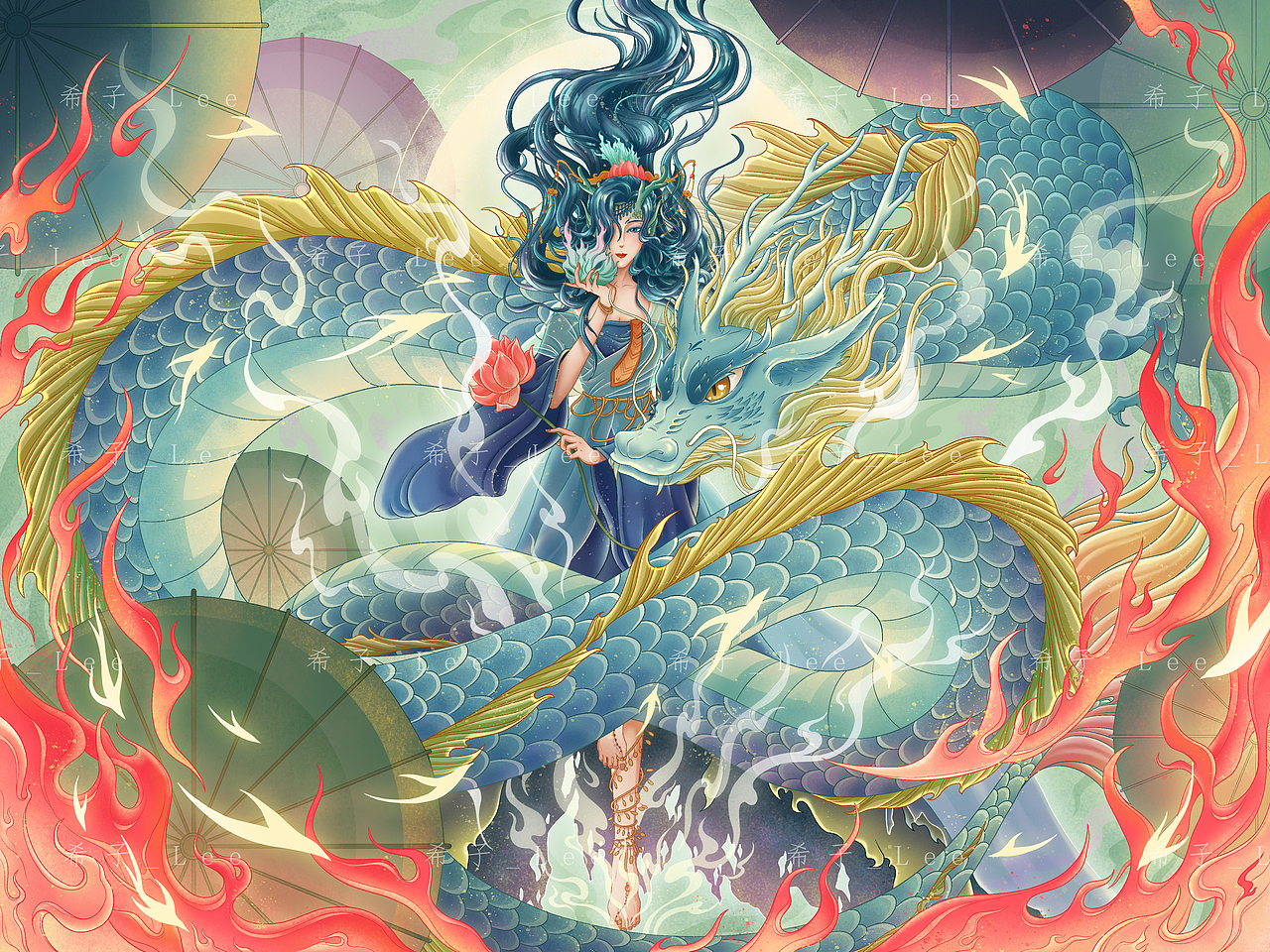 《灵兽降世》系列插画（图ZMzEyMDY1Njgw） - 创作习作 - 站酷设计师希子_Lee原创素材 - 站酷ZCOOL