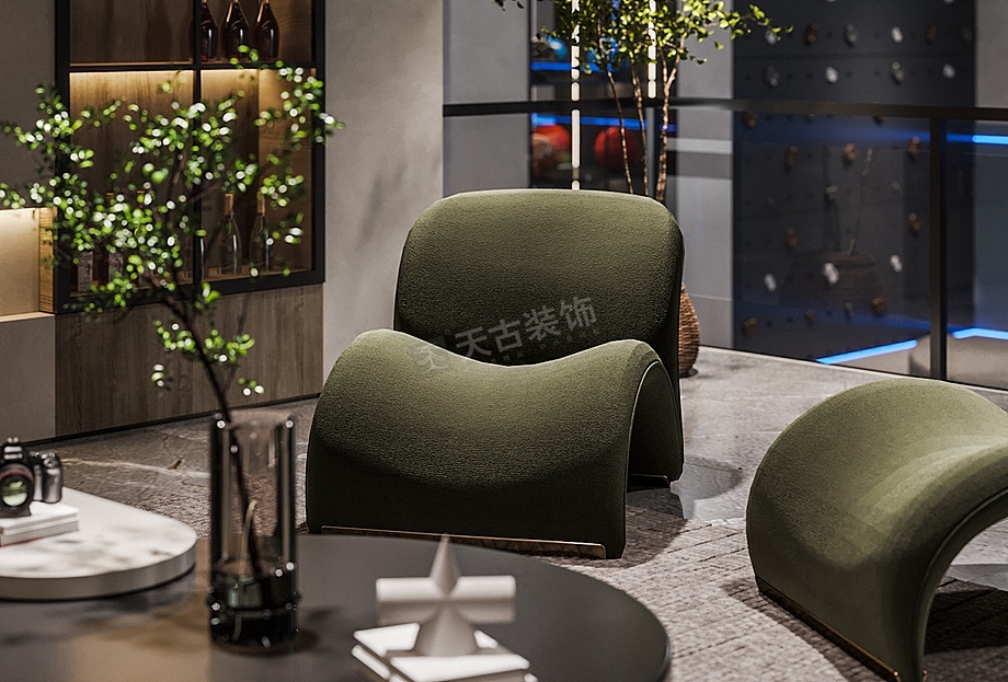 重庆协信春山台底跃装修案例,现代简约风设计效果图